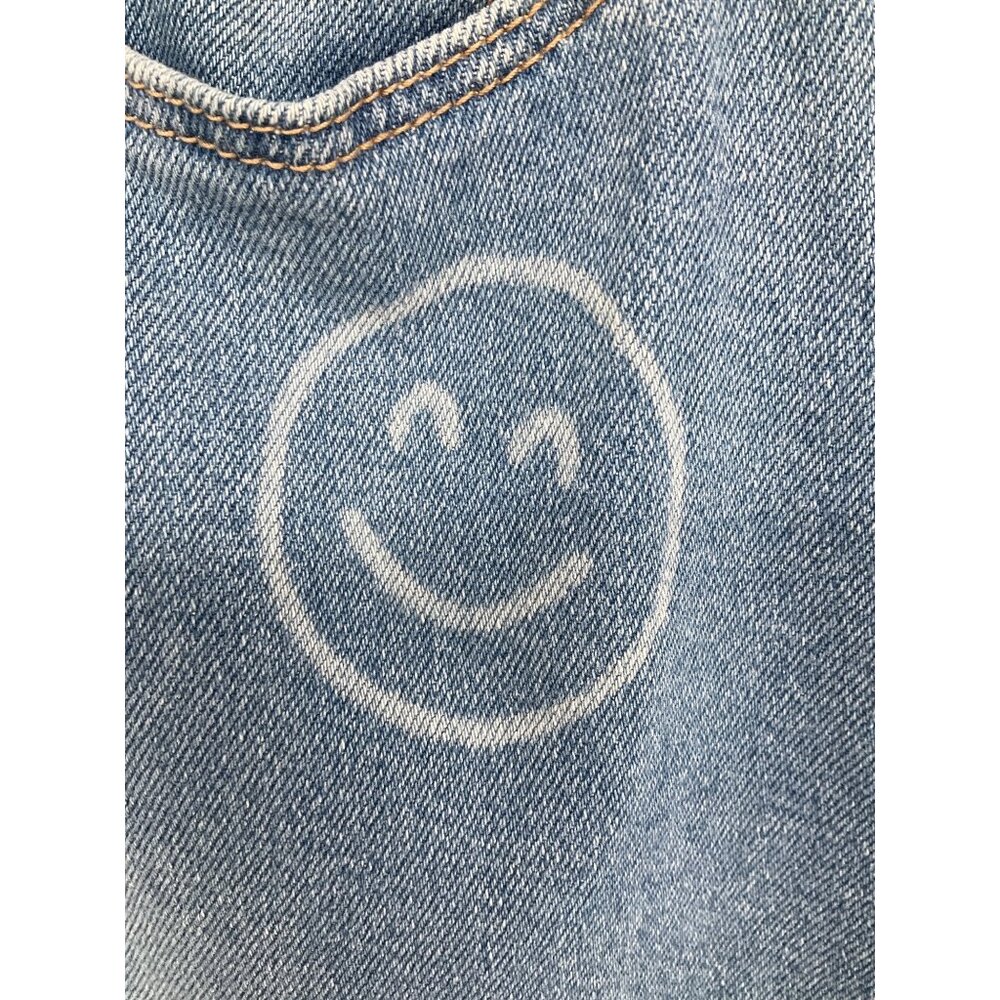 Hollister size 2R 26W NEW Ultra High-rise Dad Jeans Smiley Faces - Picture 5 of 11